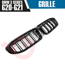 Load image into Gallery viewer, BMW 3 SERIES G20 G21 2019-2022 GLOSS BLACK M3 STYLE FRONT KIDNEY GRILLE