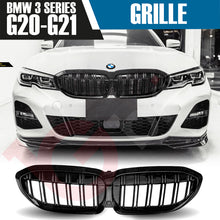 Load image into Gallery viewer, BMW 3 SERIES G20 G21 2019-2022 GLOSS BLACK M3 STYLE FRONT KIDNEY GRILLE