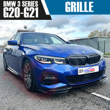Load image into Gallery viewer, BMW 3 SERIES G20 G21 2019-2022 GLOSS BLACK DIAMOND CUT STYLE FRONT KIDNEY GRILLE