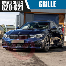 Load image into Gallery viewer, BMW 3 SERIES G20 G21 2019-2022 GLOSS BLACK SINGLE SLAT M3 STYLE FRONT KIDNEY GRILLE