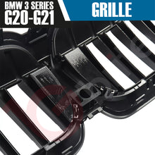 Load image into Gallery viewer, BMW 3 SERIES G20 G21 2019-2022 GLOSS BLACK SINGLE SLAT M3 STYLE FRONT KIDNEY GRILLE