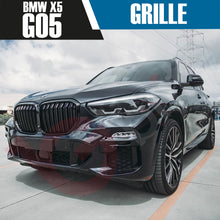 Load image into Gallery viewer, BMW X5 G05 2019-2022 GLOSS BLACK DOUBLE SLAT STYLE FRONT KIDNEY GRILLE