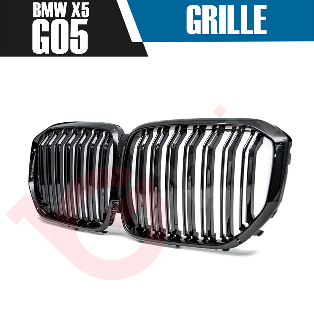 BMW X5 G05 2019-2022 GLOSS BLACK DOUBLE SLAT STYLE FRONT KIDNEY GRILLE