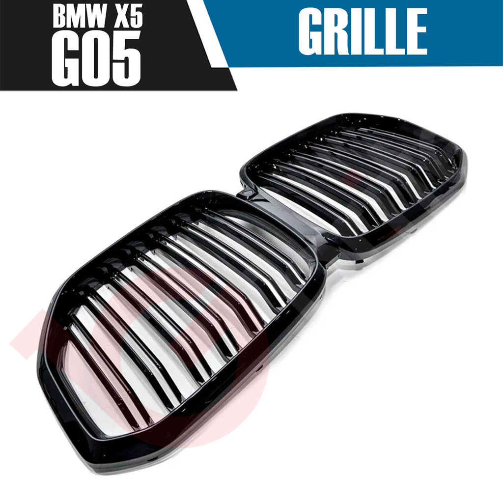 BMW X5 G05 2019-2022 GLOSS BLACK DOUBLE SLAT STYLE FRONT KIDNEY GRILLE