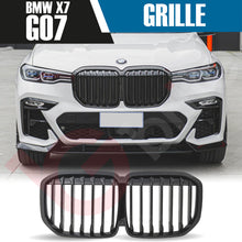 Load image into Gallery viewer, BMW X7 G07 2019-2022 GLOSS BLACK SINGLE SLAT STYLE FRONT KIDNEY GRILLE