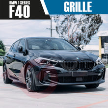Load image into Gallery viewer, BMW 1 SERIES F40 2019-2023 GLOSS BLACK DOUBLE SLAT STYLE FRONT KIDNEY GRILLE