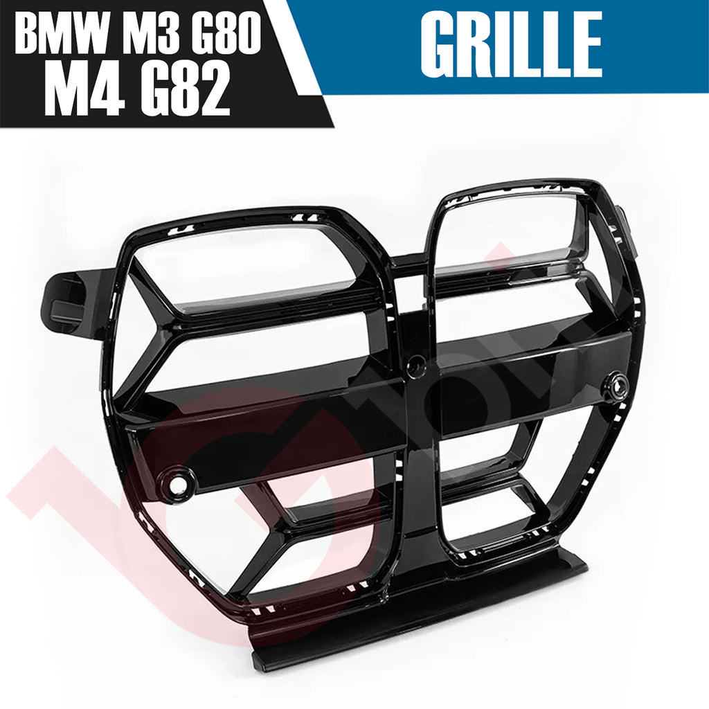 BMW G80 M3 G82 G83 M4 2021+ GLOSSY BLACK CSL STYLE FRONT KIDNEY GRILLE