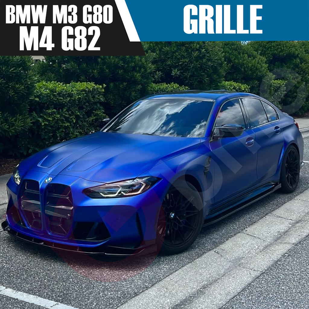 BMW G80 M3 G82 G83 M4 2021+ GLOSSY BLACK CSL STYLE FRONT KIDNEY GRILLE