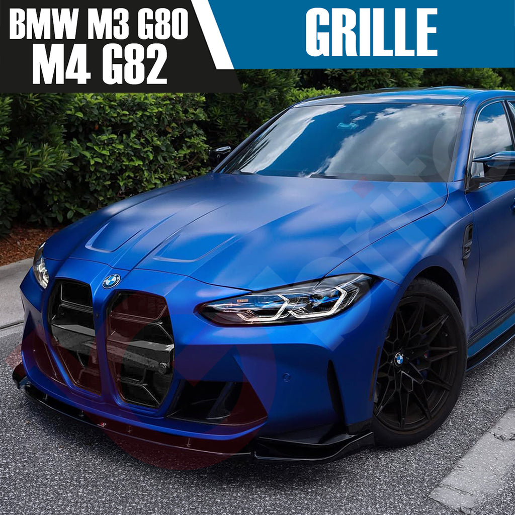 BMW G80 M3 G82 G83 M4 2021+ GLOSSY BLACK CSL STYLE FRONT KIDNEY GRILLE