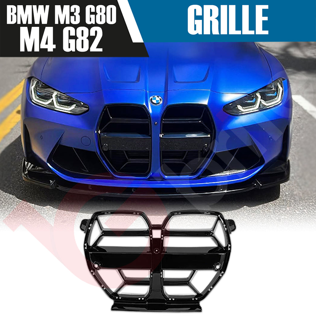 BMW G80 M3 G82 G83 M4 2021+ GLOSSY BLACK CSL STYLE FRONT KIDNEY GRILLE