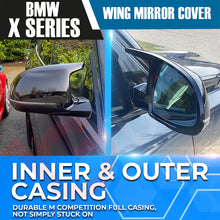 Load image into Gallery viewer, GLOSS BLACK MIRROR CAPS FOR BMW X3 G01 X4 G02 X5 G05 X6 G06 X7 G07 2018+