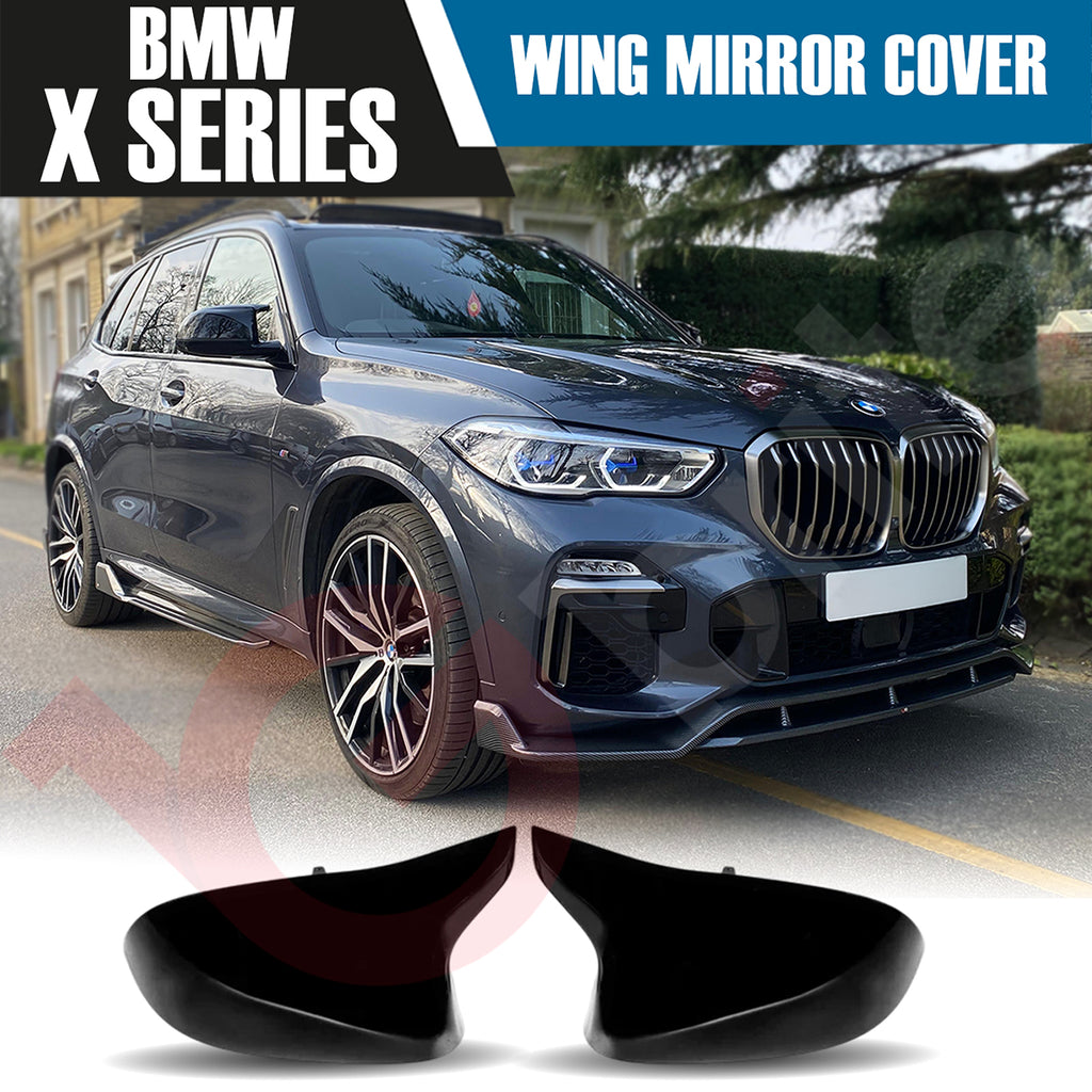 GLOSS BLACK MIRROR CAPS FOR BMW X3 G01 X4 G02 X5 G05 X6 G06 X7 G07 2018+