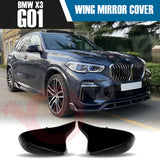 GLOSS BLACK MIRROR CAPS FOR BMW X3 G01 X4 G02 X5 G05 X6 G06 X7 G07 2018+