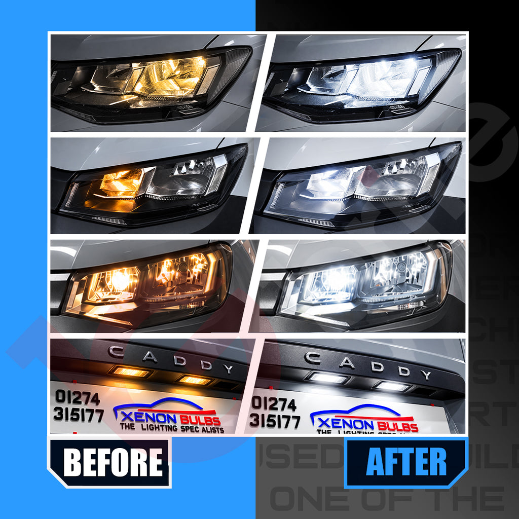 Gbrite VW Caddy MK5 LED Upgrade Kit H7 H15 DRL & Number Plate Lights (2021–2026)