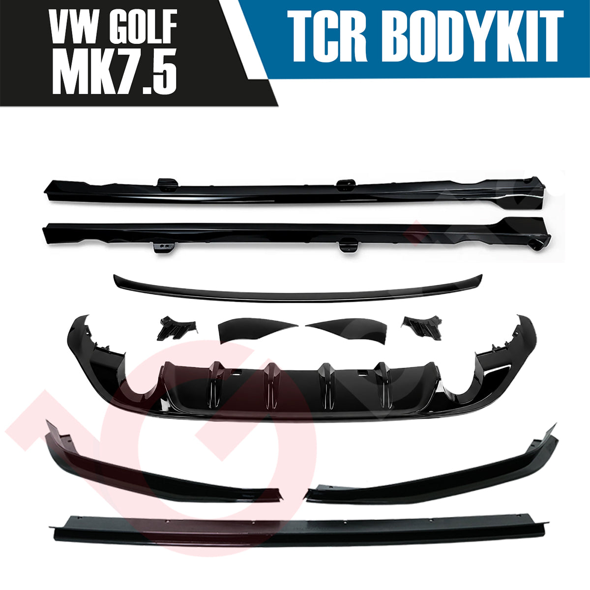 VW GOLF MK7.5 GTI GTD TCR FULL BODYKIT FRONT SPLITTER SIDE SKIRTS SPOILER