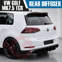 Load image into Gallery viewer, VOKO RACING VOLKSWAGEN GOLF MK7.5 TCR GLOSS BLACK REAR BUMPER DIFFUSER 2017-2020