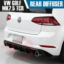 Load image into Gallery viewer, VOKO RACING VOLKSWAGEN GOLF MK7.5 TCR GLOSS BLACK REAR BUMPER DIFFUSER 2017-2020