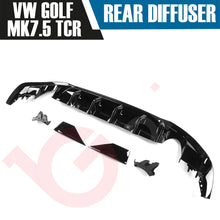 Load image into Gallery viewer, VOKO RACING VOLKSWAGEN GOLF MK7.5 TCR GLOSS BLACK REAR BUMPER DIFFUSER 2017-2020