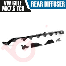 Load image into Gallery viewer, VOKO RACING VOLKSWAGEN GOLF MK7.5 TCR GLOSS BLACK REAR BUMPER DIFFUSER 2017-2020