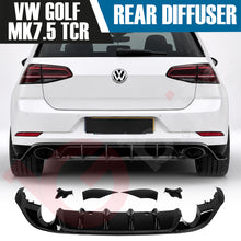 Load image into Gallery viewer, VOKO RACING VOLKSWAGEN GOLF MK7.5 TCR GLOSS BLACK REAR BUMPER DIFFUSER 2017-2020