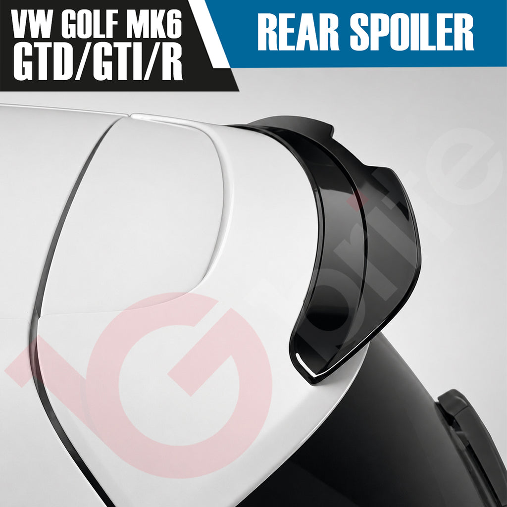 VW GOLF MK6 GTI GTD & R GLOSS BLACK REAR ROOF BOOT SPOILER 2008-2012