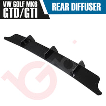 Load image into Gallery viewer, VW GOLF MK6 GTI &amp; GTD VOKO RACING MATT BLACK REAR BUMPER DIFFUSER EXTENSION 2008-2012
