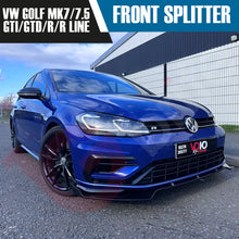 Load image into Gallery viewer, VW GOLF MK7/7.5 GTD GTI R/RLINE VOKO RACING GLOSS BLACK FRONT BUMPER SPLITTER LIP 2013-20