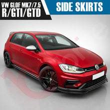Load image into Gallery viewer, VW Golf MK7 AND MK7.5 GTI GTD R Gloss Black Side Skirts 2014-2020