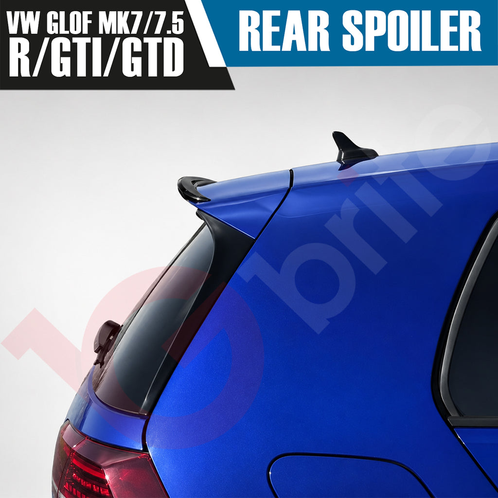 VW GOLF MK7 & 7.5 GTI GTD & R TCR STYLE GLOSS BLACK REAR SPOILER 2013-2019