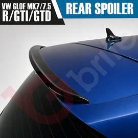 VW GOLF MK7 & 7.5 GTI GTD & R TCR STYLE GLOSS BLACK REAR SPOILER 2013-2019