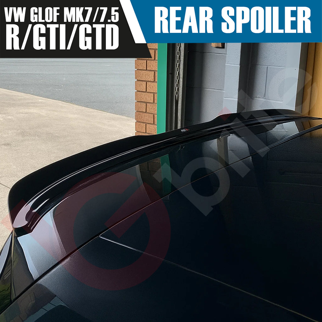 VW GOLF MK7 & 7.5 GTI GTD & R GLOSS BLACK REAR ROOF BOOT SPOILER 2013-2019