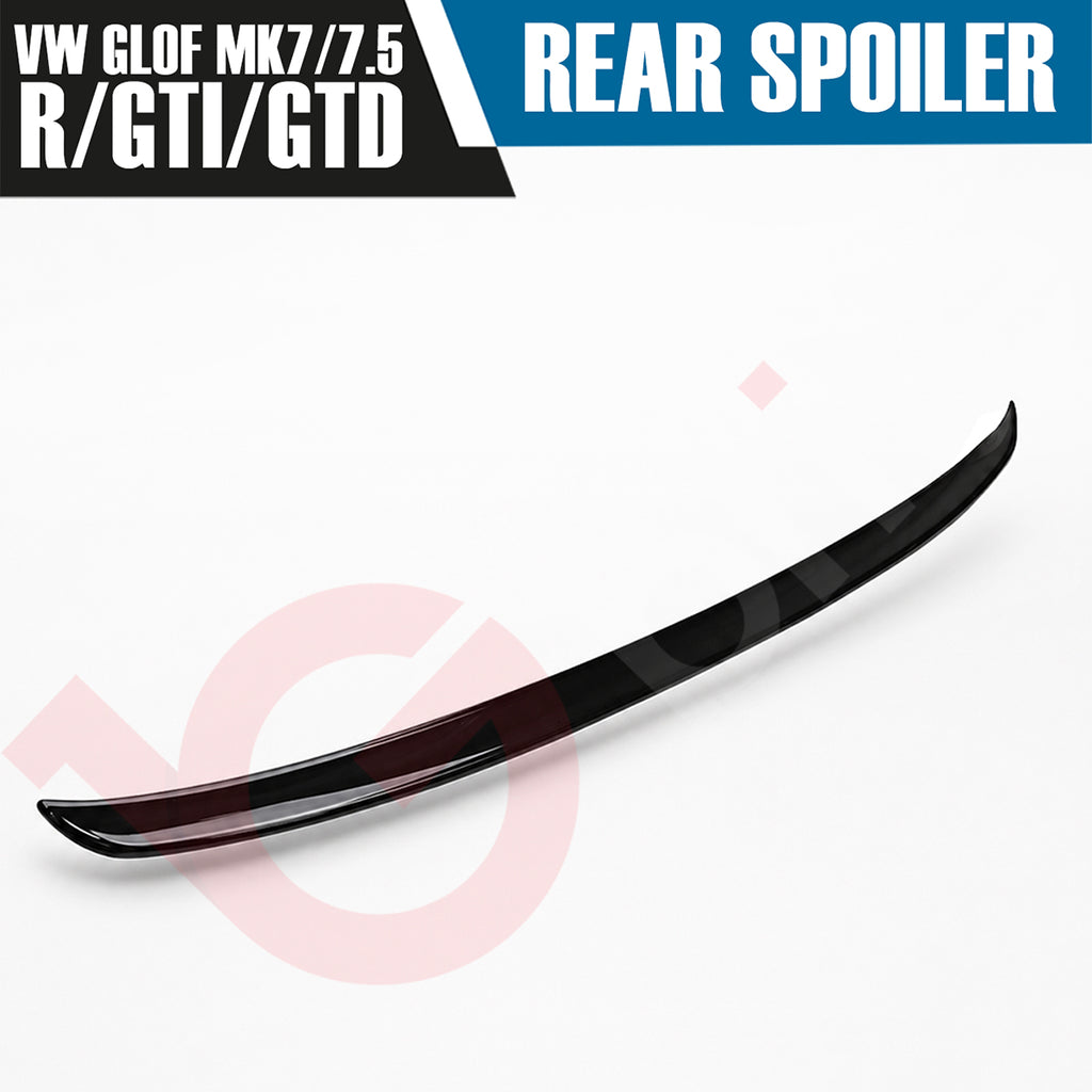 VW GOLF MK7 & 7.5 GTI GTD & R TCR STYLE GLOSS BLACK REAR SPOILER 2013-2019