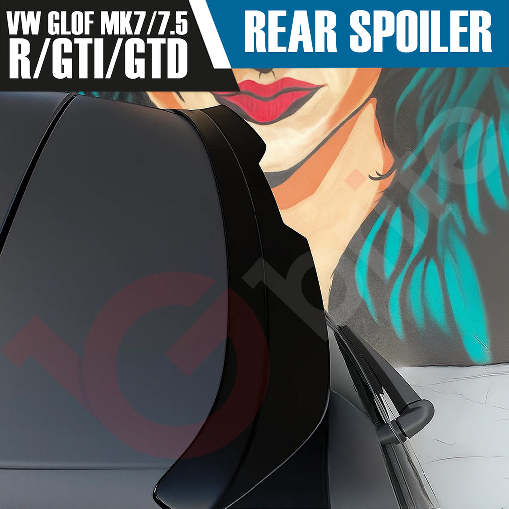 VW GOLF MK7 & 7.5 GTI GTD & R GLOSS BLACK REAR ROOF BOOT SPOILER 2013-2019