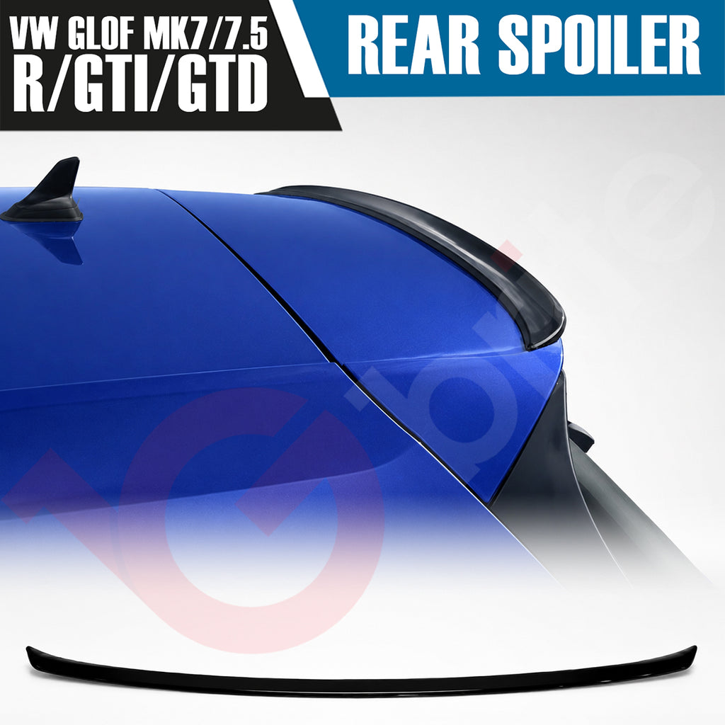 VW GOLF MK7 & 7.5 GTI GTD & R TCR STYLE GLOSS BLACK REAR SPOILER 2013-2019