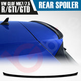 VW GOLF MK7 & 7.5 GTI GTD & R TCR STYLE GLOSS BLACK REAR SPOILER 2013-2019