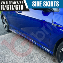 Load image into Gallery viewer, VW Golf MK7 MK7.5 GTI GTD R Gloss Black Side Skirt Extensions Trims 2013-2019