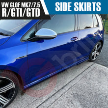 Load image into Gallery viewer, VW Golf MK7 MK7.5 GTI GTD R Gloss Black Side Skirt Extensions Trims 2013-2019