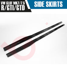 Load image into Gallery viewer, VW Golf MK7 MK7.5 GTI GTD R Gloss Black Side Skirt Extensions Trims 2013-2019