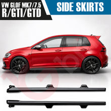 Load image into Gallery viewer, VW Golf MK7 AND MK7.5 GTI GTD R Gloss Black Side Skirts 2014-2020