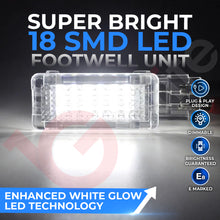 Load image into Gallery viewer, VW GOLF MK5 MK6 MK7 MK7.5 18 SMD LED FOOTWELL LIGHT UNITS OEM REPLACEMENT PLUG &amp; PLAY