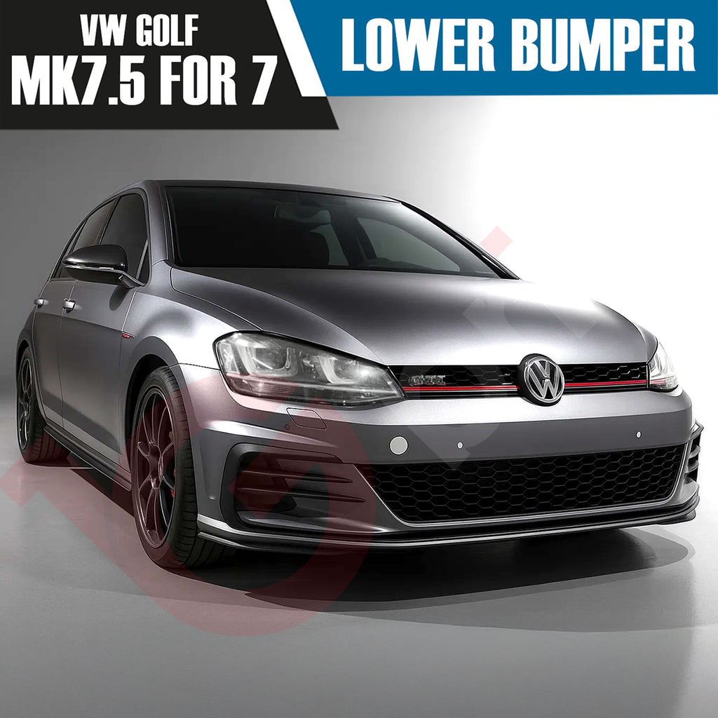 VW GOLF MK7 COMPLETE FRONT BUPMER KIT MK7.5 GTI GTD STYLE PP PRIMER PLASTIC 2013–2016