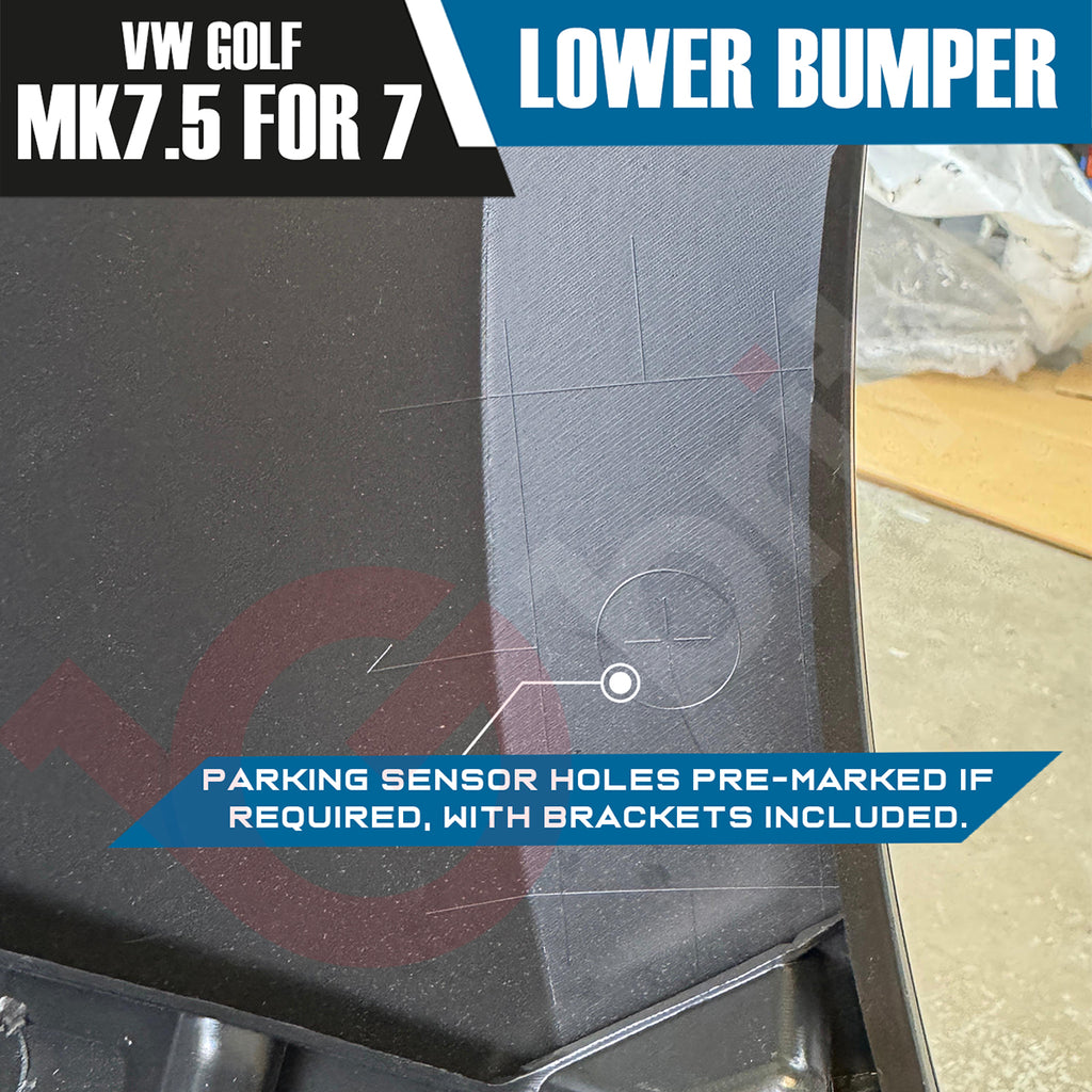 VW GOLF MK7 COMPLETE FRONT BUPMER KIT MK7.5 GTI GTD STYLE PP PRIMER PLASTIC 2013–2016