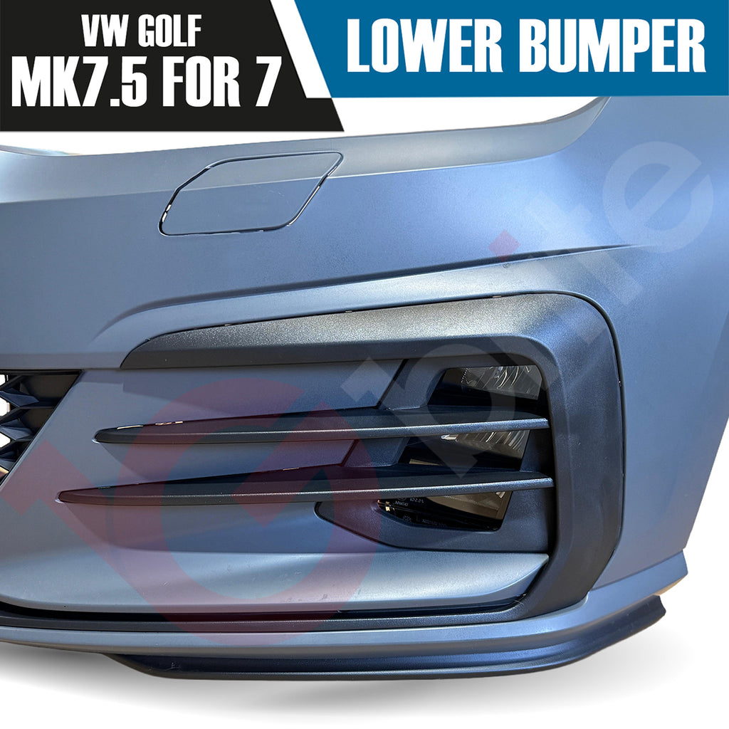 VW GOLF MK7 COMPLETE FRONT BUPMER KIT MK7.5 GTI GTD STYLE PP PRIMER PLASTIC 2013–2016