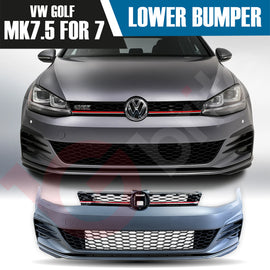 VW GOLF MK7 COMPLETE FRONT BUPMER KIT MK7.5 GTI GTD STYLE PP PRIMER PLASTIC 2013–2016