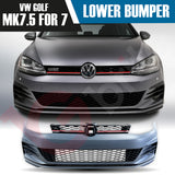 VW GOLF MK7 COMPLETE FRONT BUPMER KIT MK7.5 GTI GTD STYLE PP PRIMER PLASTIC 2013–2016