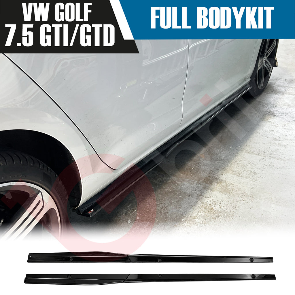VW GOLF MK7.5 GTI & GTD FULL BODYKIT FRONT SPLITTER SIDE SKIRTS DIFFUSER SPOILER 2017-2020