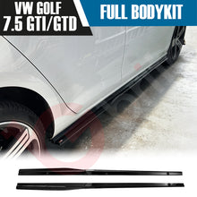Load image into Gallery viewer, VW GOLF MK7.5 GTI &amp; GTD FULL BODYKIT FRONT SPLITTER SIDE SKIRTS DIFFUSER SPOILER 2017-2020