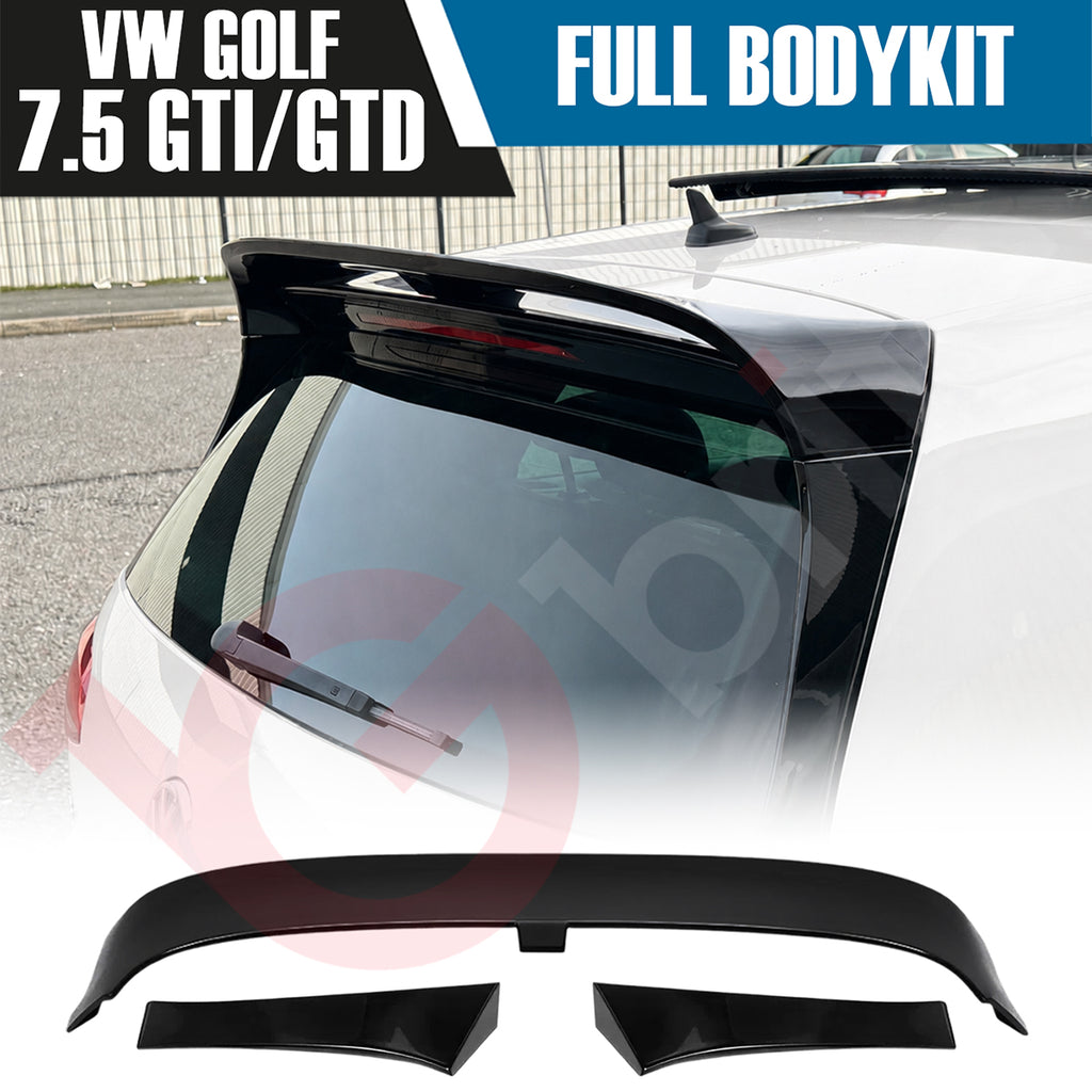 VW GOLF MK7.5 GTI & GTD FULL BODYKIT FRONT SPLITTER SIDE SKIRTS DIFFUSER SPOILER 2017-2020