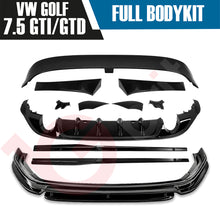 Load image into Gallery viewer, VW GOLF MK7.5 GTI &amp; GTD FULL BODYKIT FRONT SPLITTER SIDE SKIRTS DIFFUSER SPOILER 2017-2020