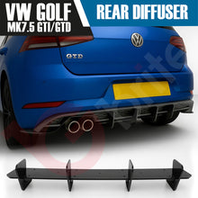 Load image into Gallery viewer, BLACK REAR BUMPER DIFFUSER EXTENSIONS FOR VW GOLF MK7.5 GTI GTD 2017-2020